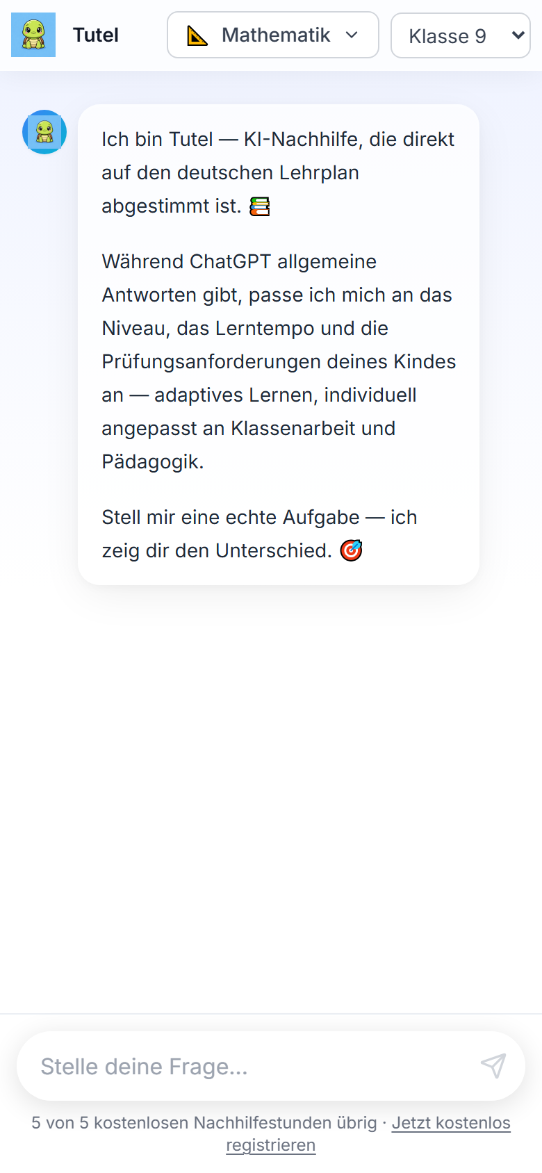 Tutel-Tutor auf dem Smartphone